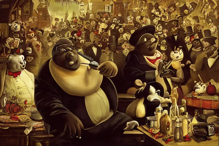 Image similar to a picture of biggie cheese dropping the sickest beat in 1 9 th century england, hd, 8 k