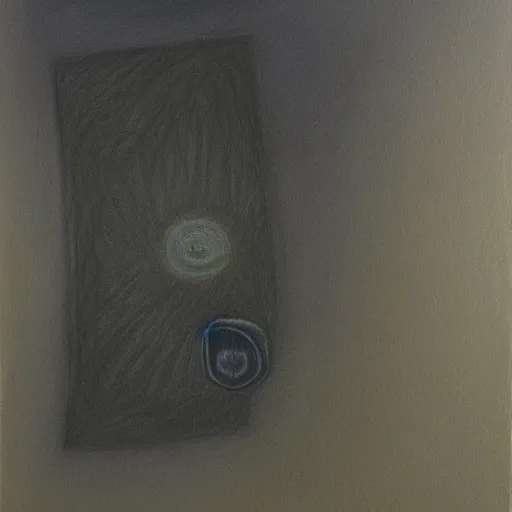 Prompt: a drawing that recalls remote viewing in the non-human world, oil on canvas