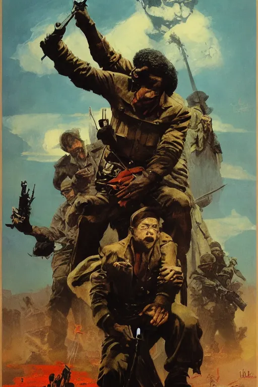 Prompt: Movie poster of Papers Please, Highly Detailed, Dramatic, eye-catching, A masterpiece of storytelling, by frank frazetta, ilya repin, 8k, hd, high resolution print