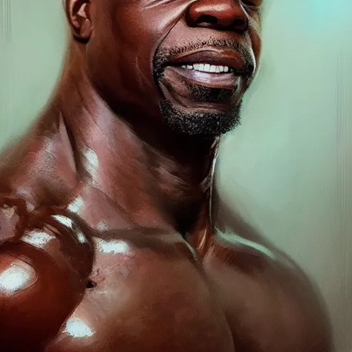 Image similar to “Portrait of Terry Alan Crews by Greg Rutkowski, young, manly, attractive, strong, older brother vibes, highly detailed portrait, scifi, digital painting, artstation, concept art, smooth, sharp foccus ilustration, Artstation HQ”