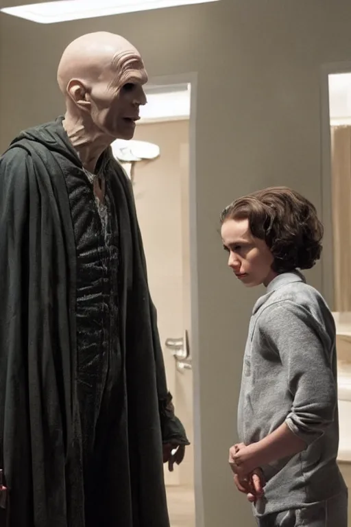 Prompt: Lord Voldemort hanging out with Vecna from Stranger Things,