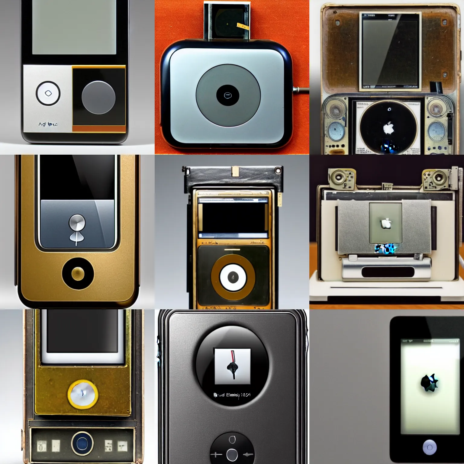 Prompt: a photo of an iPod manufactured in 1872