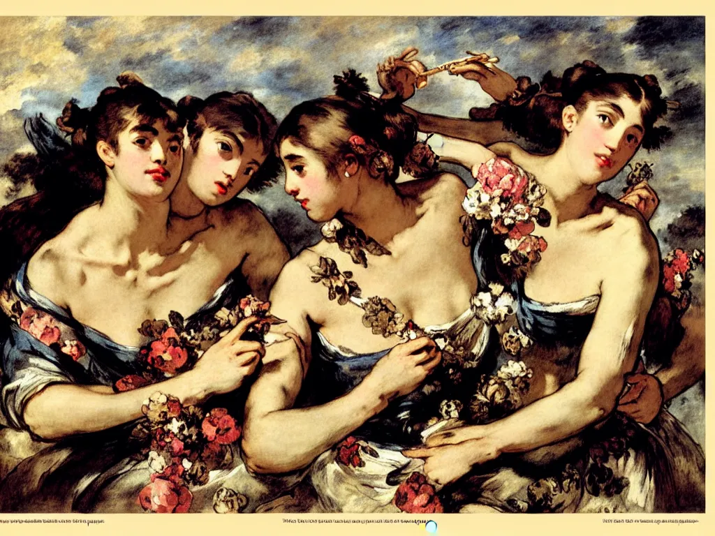 Image similar to fragrance advertising campaign by eugene delacroix, highly detailed, intricate