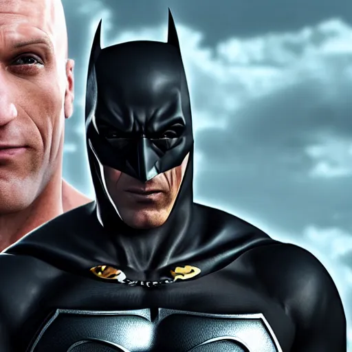 Image similar to Johnny sins as Batman 4K quality super realistic photorealism