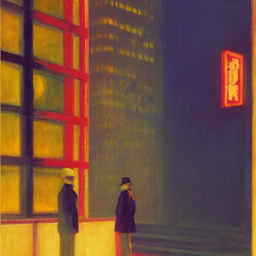 Image similar to Blade Runner by Edward hopper