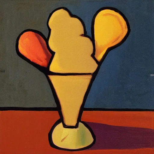 Image similar to modernist painting of an ice cream