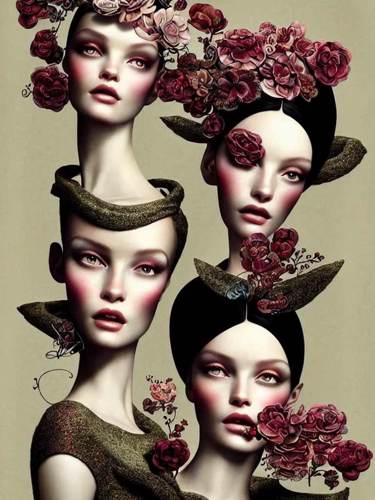 Prompt: portrait fragrance advertising campaign by ray caesar, highly detailed, intricate, very beautiful
