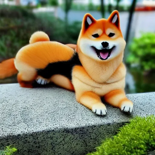 Prompt: the cutest shiba inu in the world, makoto shinkai