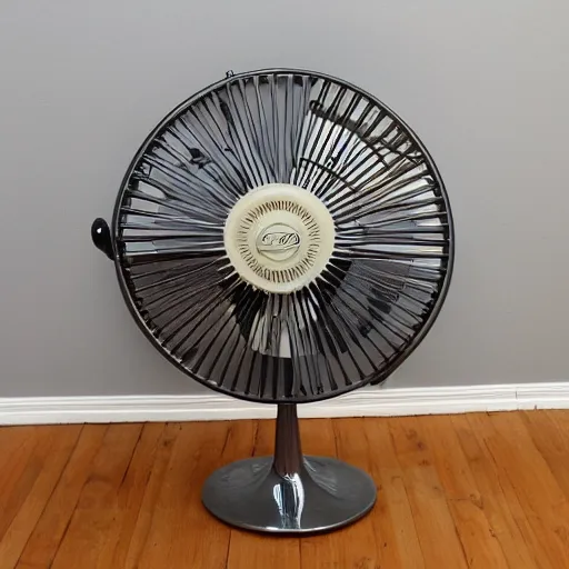 Image similar to 50's styled retro metallic table fan