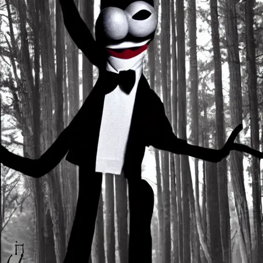 Image similar to slenderman as muppet