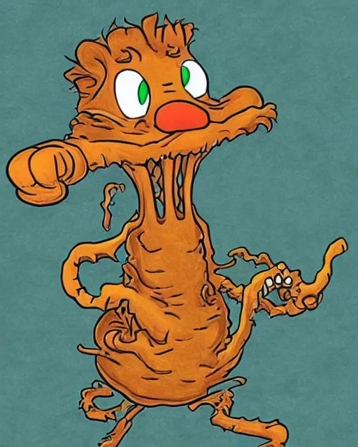 Image similar to Garfield the friendly eldritch abomination