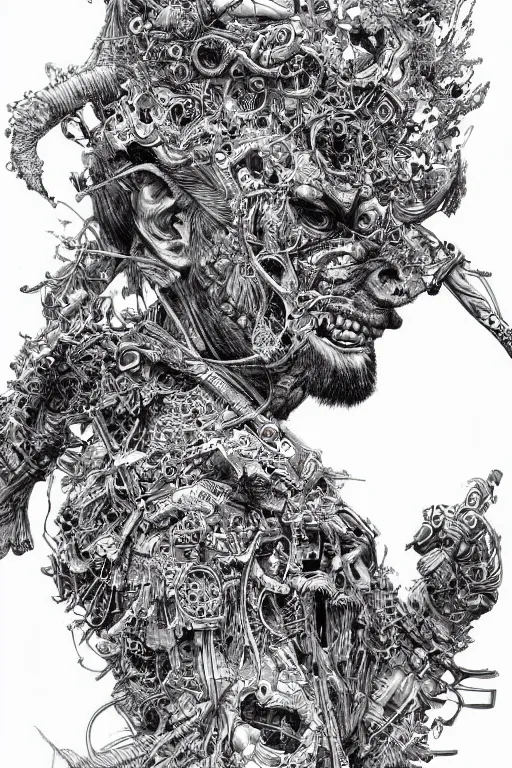 Image similar to The world's most intricate and detailed drawing by Kim Jung GI. HD.