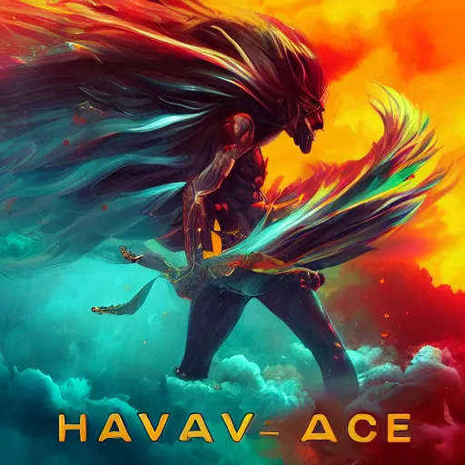 Image similar to epic album cover, havok hurricane, tending on artstation, award-winning art