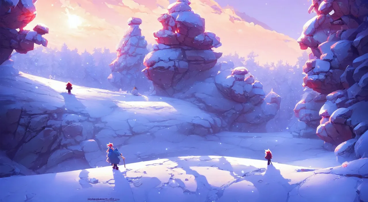 Prompt: beautiful winter landscape, in marble incrusted of legends heartstone official fanart behance hd by Jesper Ejsing, by RHADS, Makoto Shinkai and Lois van baarle, ilya kuvshinov, rossdraws global illumination