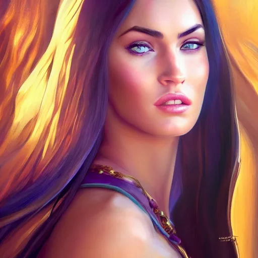 Image similar to a portrait of an arabian princess in a disney movie, megan fox, oil painting, pale colors, high detail, 8 k, wide angle, trending on artstation,