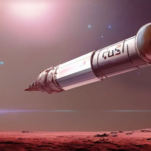 Prompt: Concept art of a SpaceX Super Heavy with cat ears landing on Mars, photorealistic, 4k, beautiful composition, trending on artstation, award-winning photograph, masterpiece