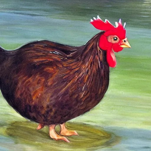 Image similar to a wet hen