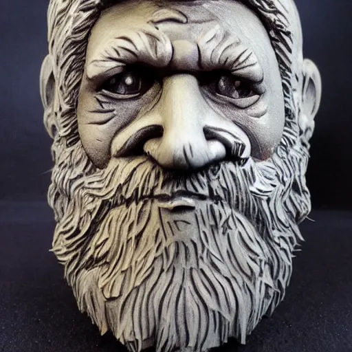 Image similar to a grizzled gnome, half machine, half gnome, extremely detailed,