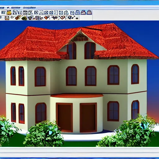 Image similar to 3 d home arcitecture design software, old software, windows 3. 1 software