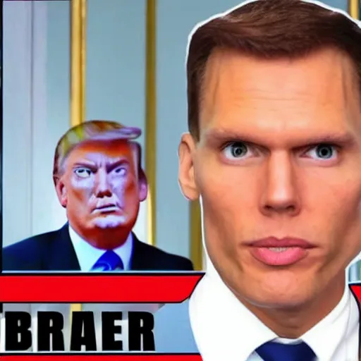 Image similar to Jerma FBI raid on Trump