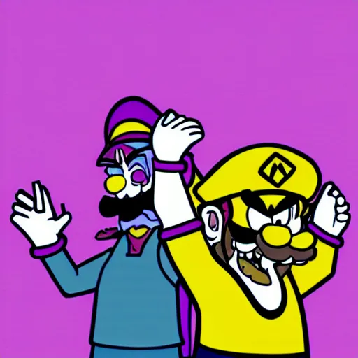 Prompt: wario and waluigi 9 / 1 1