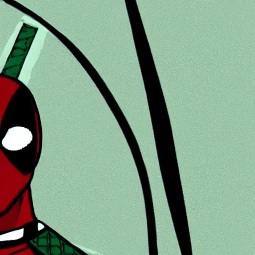 Image similar to deadpool as a pickle