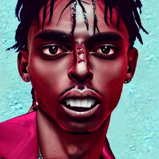 Image similar to playboi carti as a vampire digital art 4 k the detailed super realistic