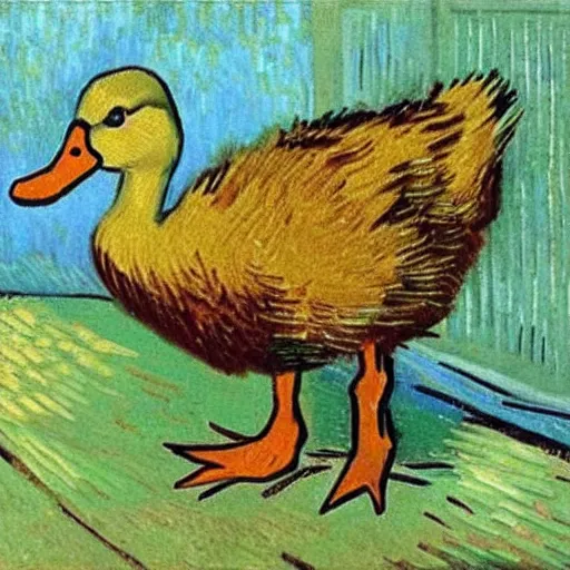 Prompt: duck by Van Gogh