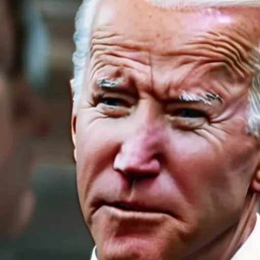 Image similar to film still of joe biden with a muscular body starring in philadelphia