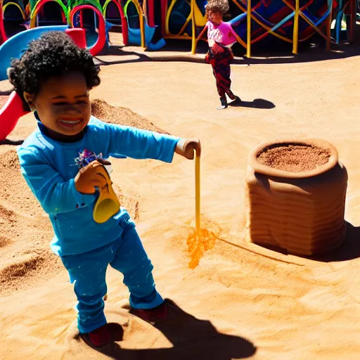 Prompt: human baking in playground