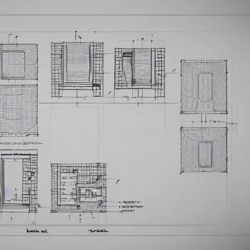 Image similar to floor and lighting plans, sketches, blueprints, realistic, 8 k,