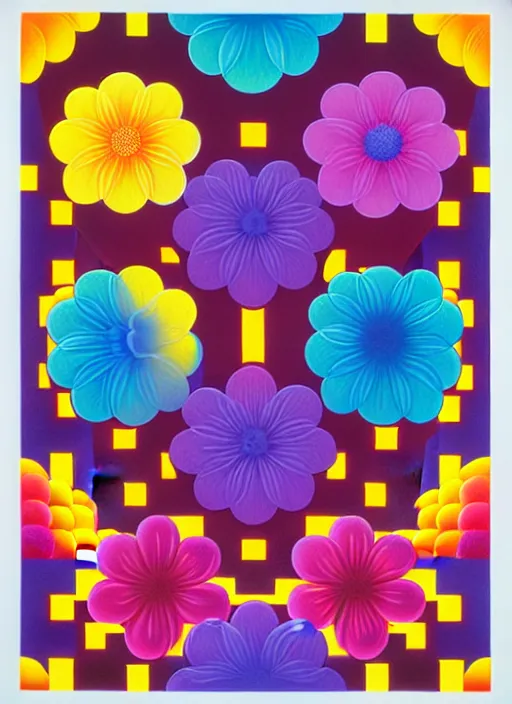 Image similar to flowers by shusei nagaoka, kaws, david rudnick, airbrush on canvas, pastell colours, cell shaded, 8 k