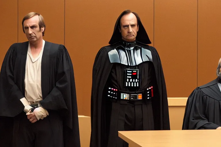 Image similar to darth vader in court being defended by saul goodman, better call saul, court images, 1 0 8 0 p, court archive images