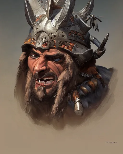 Image similar to portrait of an angry barbaric spanish conquistador in battle by filipe pagliuso and justin gerard, symmetric, anatomy, facial features, detailed, intricate, portrait, princess mononoke color scheme, trending on artstation, masterpiece, torso