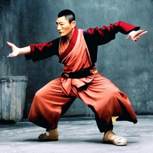 Image similar to Andy Lau as Wong Fei Hung , movie scene