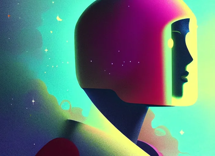 Image similar to portrait of a young astronaut girl, colorful, modern art deco, mads berg, karolis strautniekas, christopher balaskas, stippled light, fog, moody, fine texture, editorial illustration, dramatic lighting, dynamic composition, detailed, matte print, dynamic perspective, muted color