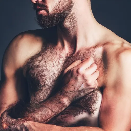 Prompt: lad with hairy armpits