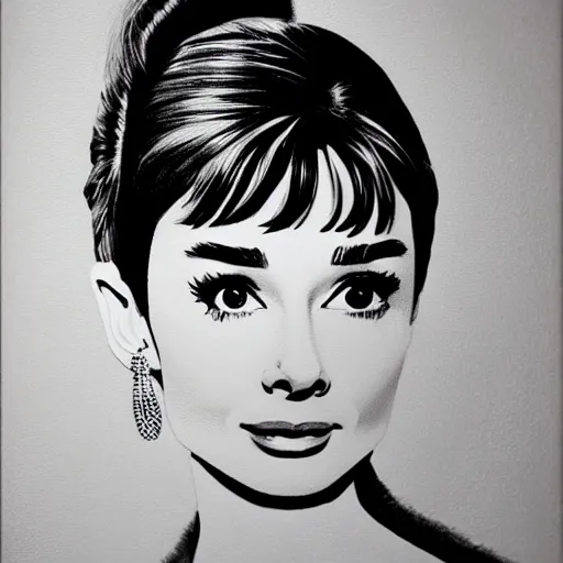 Image similar to audrey hepburn art by hans rottenhammer