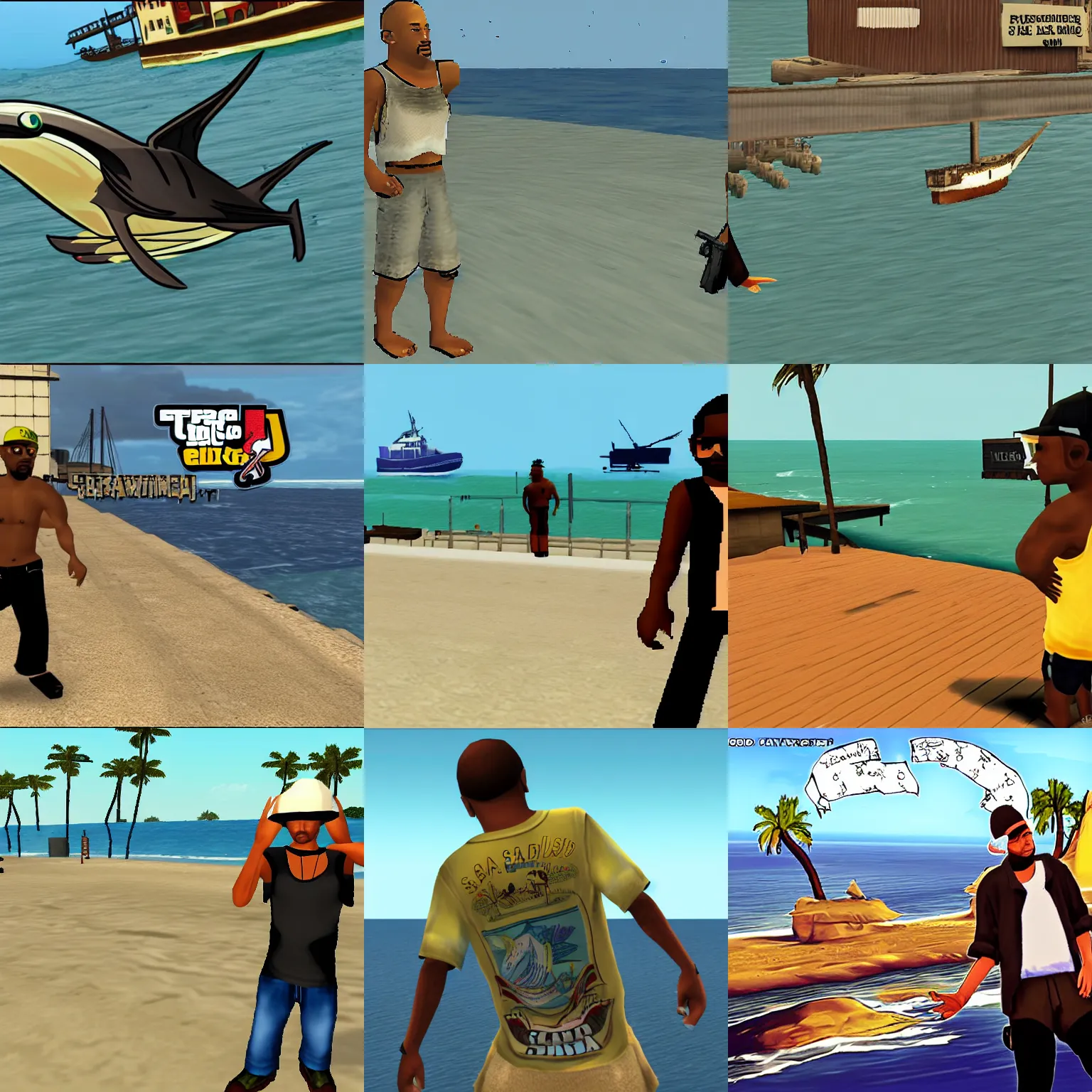 Prompt: sea jay in gta san andreas