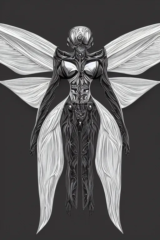 Image similar to a beetle insectoid angel, symmetrical, highly detailed, digital art, sharp focus, trending on art station, anime art style