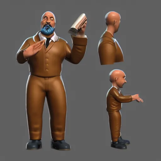 Prompt: digital sculpt of micromachines guy