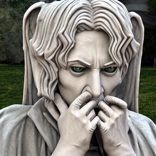 Prompt: A weeping angel from doctor who as a pixar character