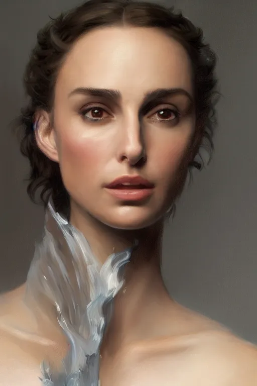 Image similar to Nathalie Portman portrait in a fantasy comic book, style portrait painting of François Boucher, Oil Painting, unreal 5, DAZ, hyperrealistic, octane render, Regal, Refined, Detailed Digital Art, RPG portrait, William-Adolphe Bouguereau, Michael Cheval, dynamic lighting, Highly Detailed, Cinematic Lighting, Unreal Engine, 8k, HD