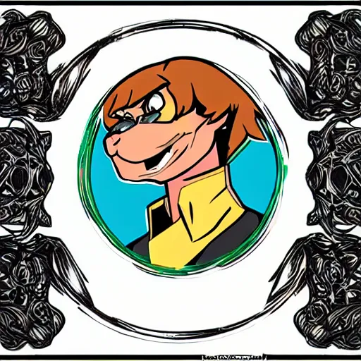 Image similar to artgerm scooby doo shaggy emblem