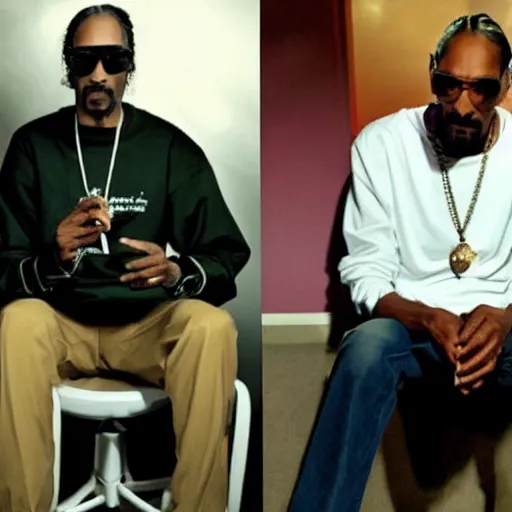 Image similar to snoop dogg and walter white smoking weed marijuana cannabis inside a music recording studio