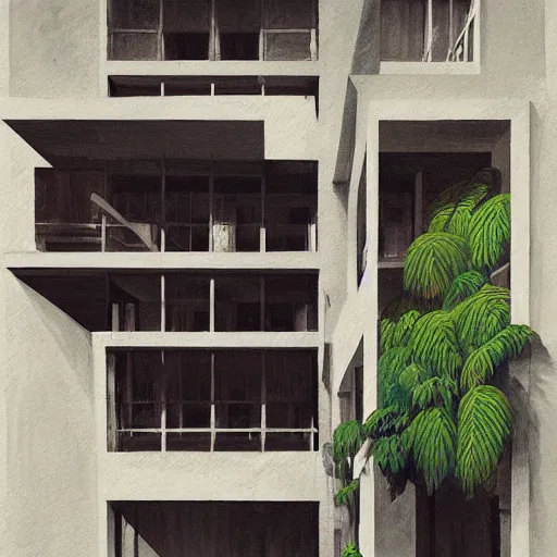 Image similar to casa de vidro, lina bo bardi, painting by atey ghailan, masterpiece