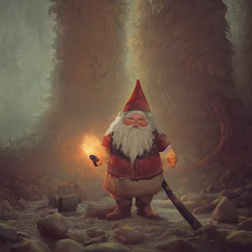 Prompt: persecution of the great Russian gnome, oil painting, ultra fine detail, octane render