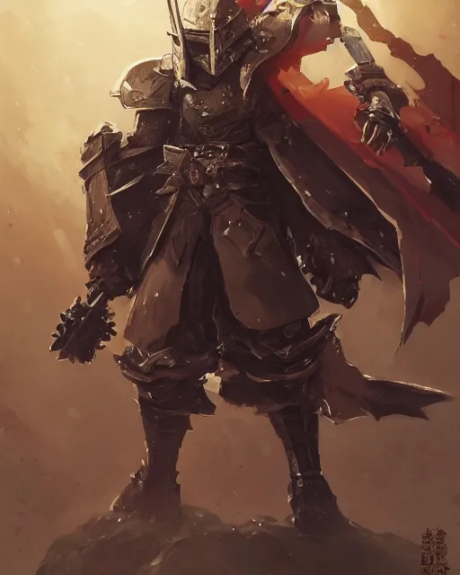 Prompt: an anime portait shogun knight with a lightsaber halberd, dark metal armor, and a tattered cape, by stanley artgerm lau, wlop, rossdraws, james jean, andrei riabovitchev, marc simonetti, and sakimichan, trending on artstation