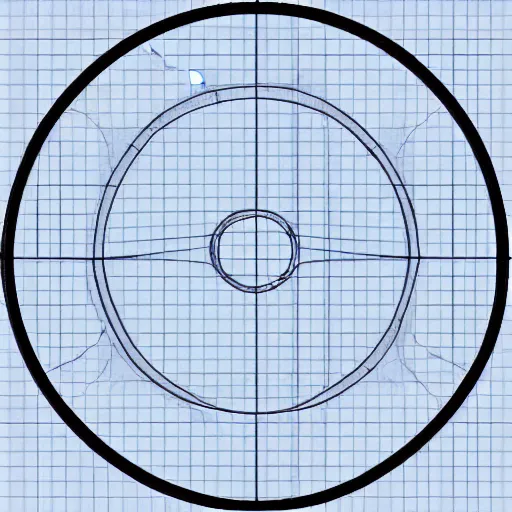 Image similar to perfect circle inside a square inside a hexagon inside a triangle inside a perfect circle, diagram, blueprint