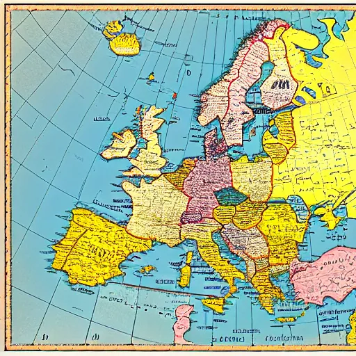 Prompt: map of europe